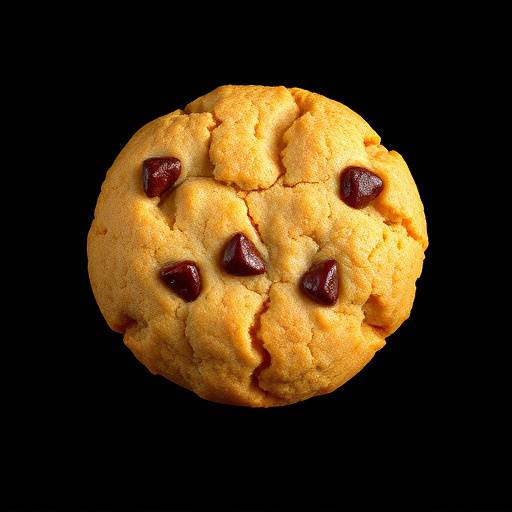 Illustration symbolisant des cookies num&eacute;riques sur un fond sombre